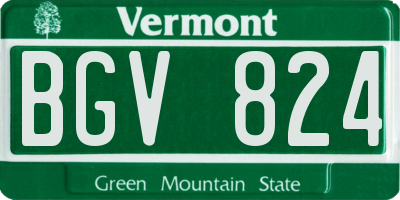 VT license plate BGV824