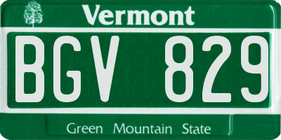 VT license plate BGV829
