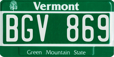 VT license plate BGV869