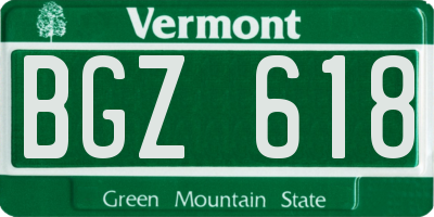 VT license plate BGZ618