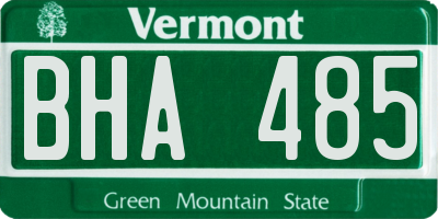VT license plate BHA485