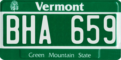 VT license plate BHA659
