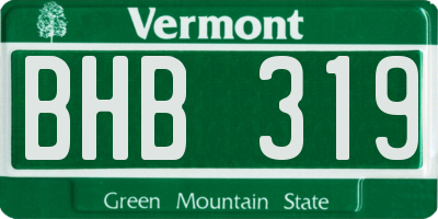 VT license plate BHB319