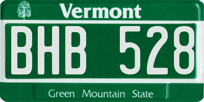 VT license plate BHB528