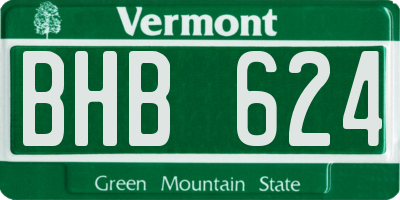 VT license plate BHB624