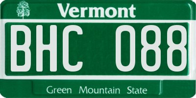 VT license plate BHC088