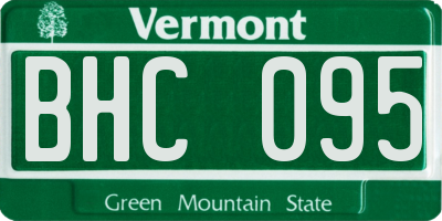 VT license plate BHC095