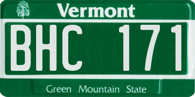 VT license plate BHC171