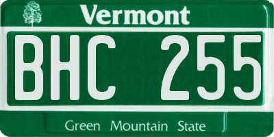 VT license plate BHC255
