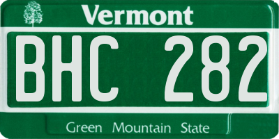 VT license plate BHC282