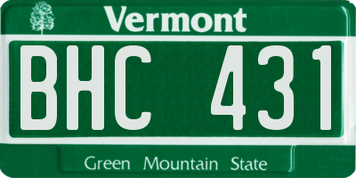 VT license plate BHC431