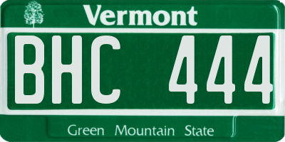 VT license plate BHC444
