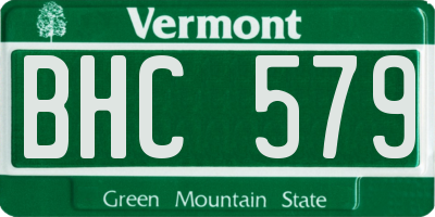 VT license plate BHC579