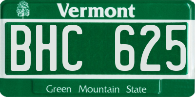 VT license plate BHC625