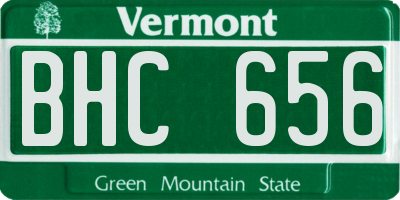 VT license plate BHC656