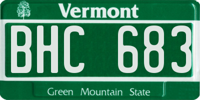 VT license plate BHC683
