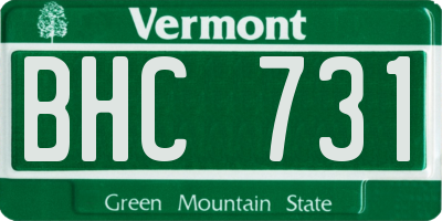 VT license plate BHC731