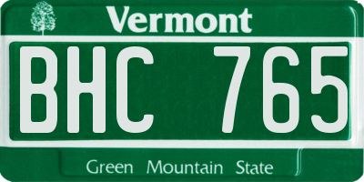 VT license plate BHC765