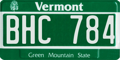 VT license plate BHC784