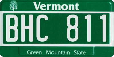VT license plate BHC811