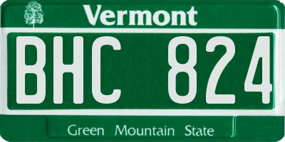 VT license plate BHC824