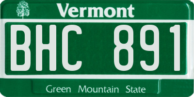 VT license plate BHC891
