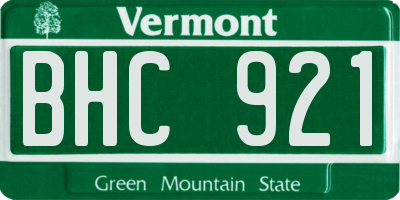 VT license plate BHC921