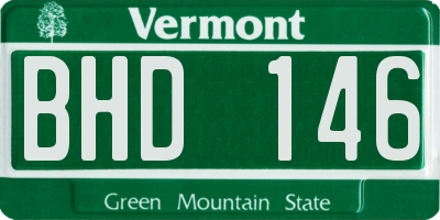 VT license plate BHD146