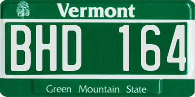 VT license plate BHD164
