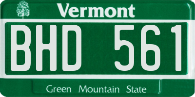 VT license plate BHD561