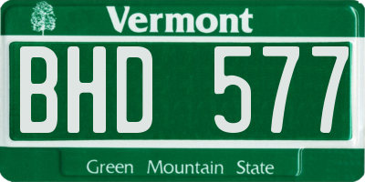 VT license plate BHD577