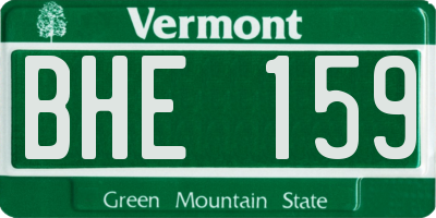 VT license plate BHE159