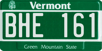 VT license plate BHE161