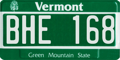 VT license plate BHE168