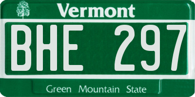 VT license plate BHE297