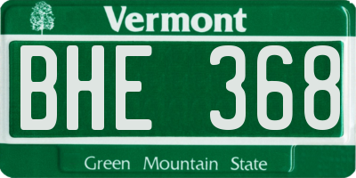 VT license plate BHE368