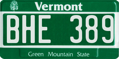 VT license plate BHE389