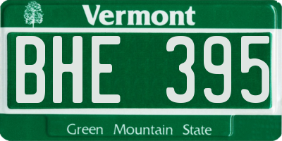 VT license plate BHE395