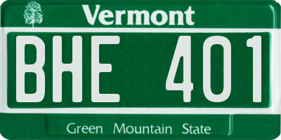 VT license plate BHE401
