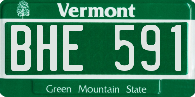 VT license plate BHE591