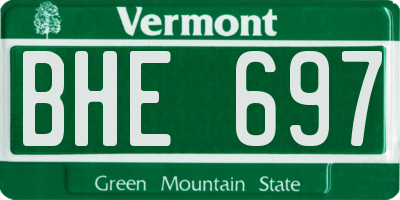VT license plate BHE697