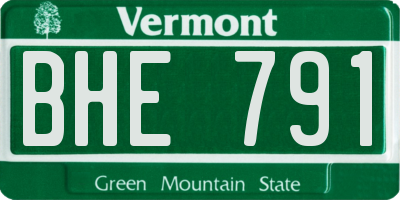 VT license plate BHE791