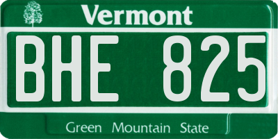 VT license plate BHE825