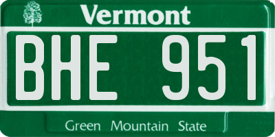 VT license plate BHE951