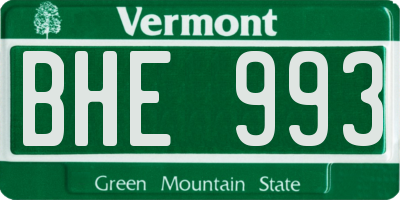 VT license plate BHE993