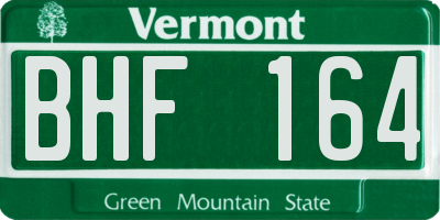 VT license plate BHF164
