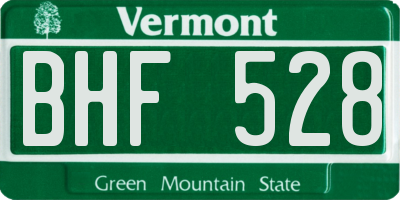 VT license plate BHF528