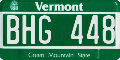 VT license plate BHG448