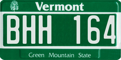 VT license plate BHH164