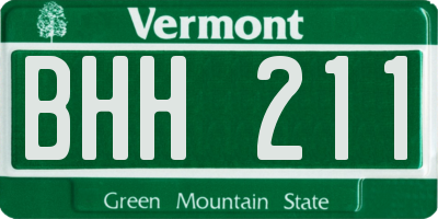 VT license plate BHH211